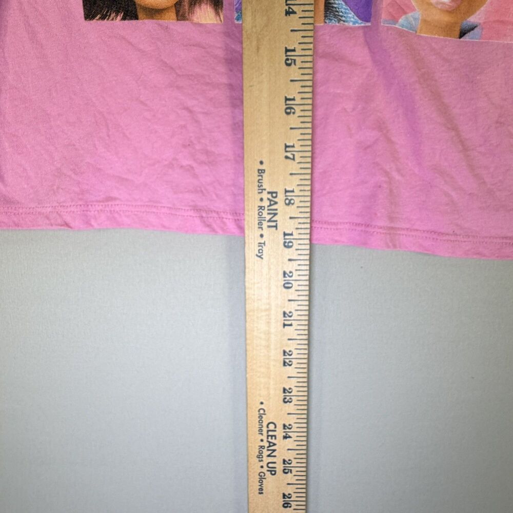 Barbie Pink Graphic Ringer T-Shirt Womens Size XS Mattel Doll Portraits - Picture 5 of 5